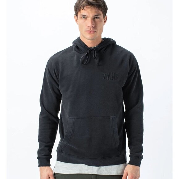 NWT ZANEROBE ZANE Size L RUGGER HOOD SWEAT BLACK MSRP $99.95 - Picture 1 of 12